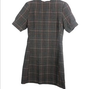 H&M Plaid Mockneck Sheath Dress